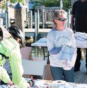 Participants could pick up shirts at any of nine Pit Stops held throughout Bike to Work Week.