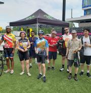 Staff from the Johns Hopkins University Applied Physics Lab visited the nearby Bike to Work Pit Stop in Columbia.