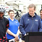 Bike to Work Central Maryland 2024 War Memorial Plaza Press Conference